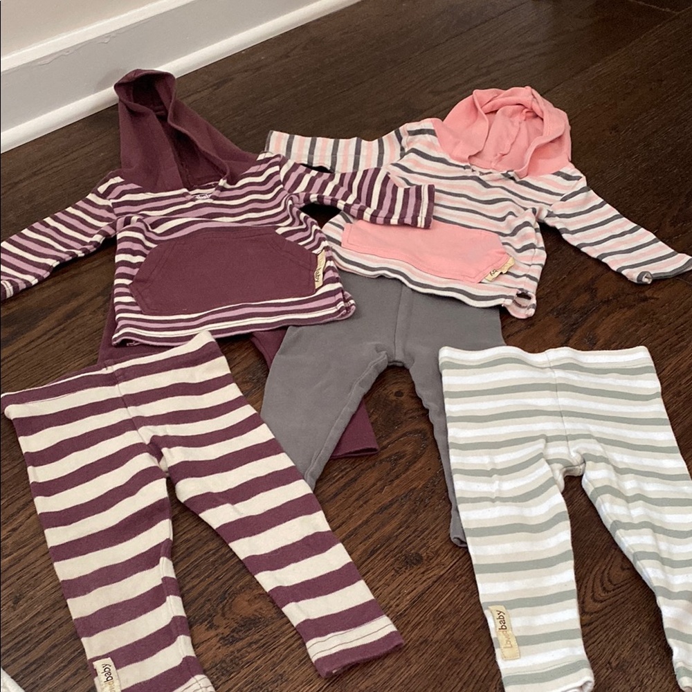 Lot of L’ovedbaby Baby Hoodies (2) and Leggings (4)
